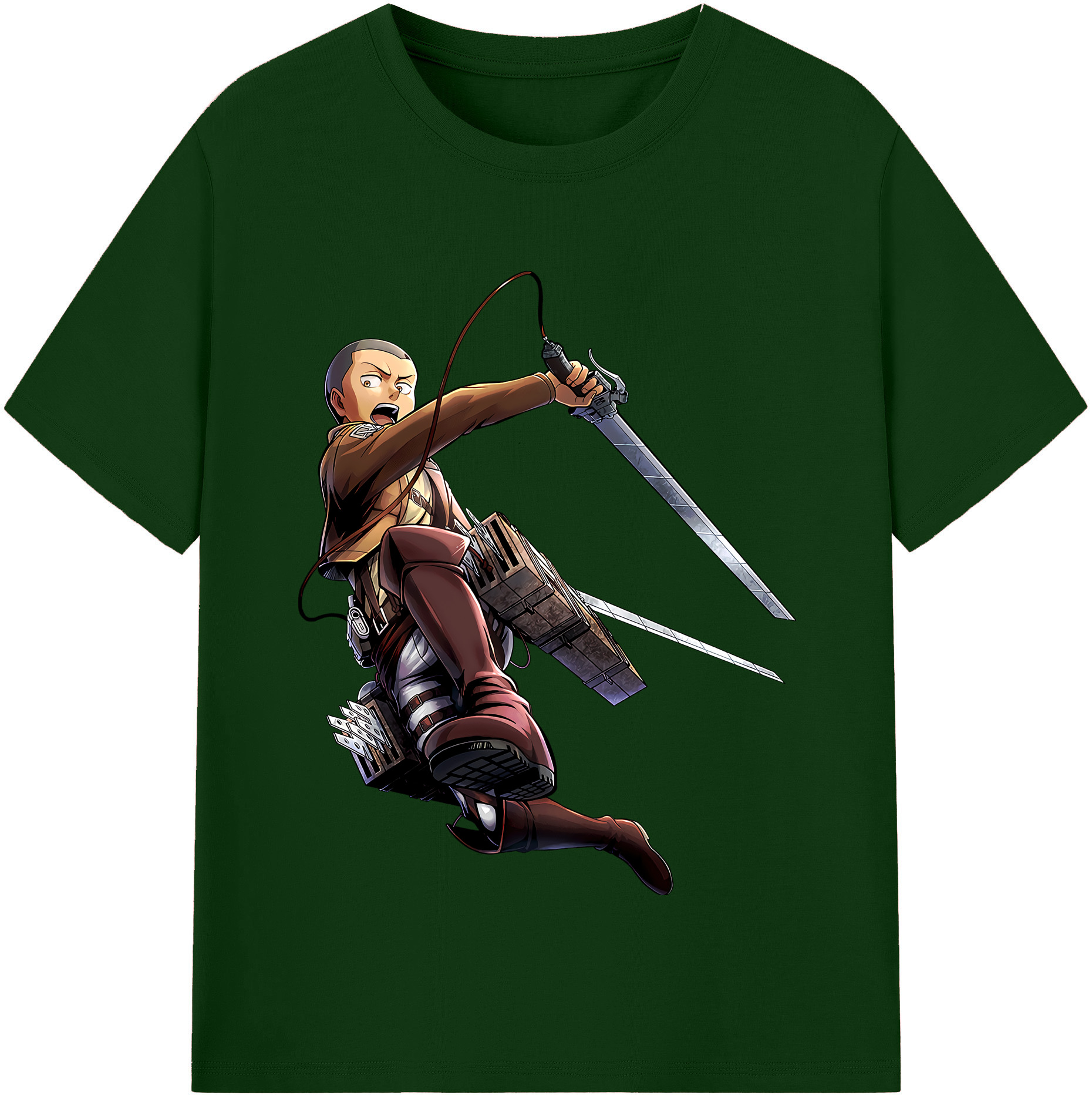 （画像用） 進撃の巨人 コニー·スプリンガー Attack on Titan Connie Springer 綿100％半袖Tシャツ（フロントプリント）
